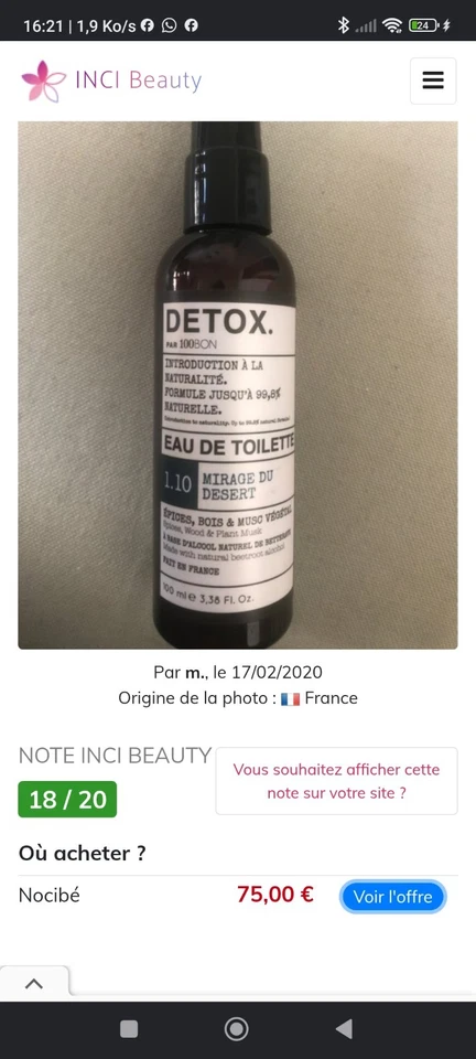 DÉTOX. eau de toilette - Photo 1/1