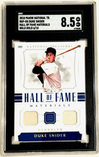 2018 PANINI NATIONAL TREASURES DUKE SNIDER HOF MATERIALS HOLO GOLD /10 SGC 8.5