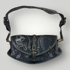 DIESEL Studded flap bag Leather Embroidered B...