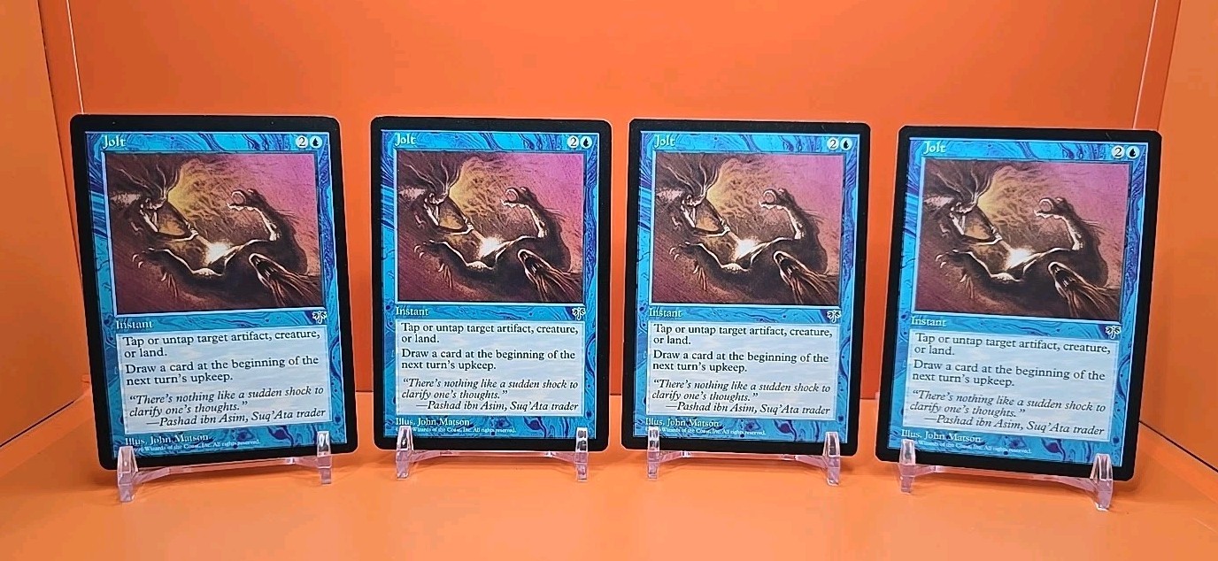 🔵🔵🔵 (4) 1996 MAGIC THE GATHERING JOLT MIRAGE UNPLAYED 🔵🔵🔵