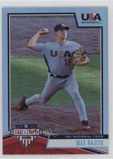 2019 USA Baseball Stars & Stripes Longevity Holo Foil 82/99 Max Rajcic #43 1u6