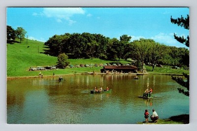 Wheeling WV-West Virginia, Schenk Lake, Oglebay Park, Vintage Souvenir Postcard
