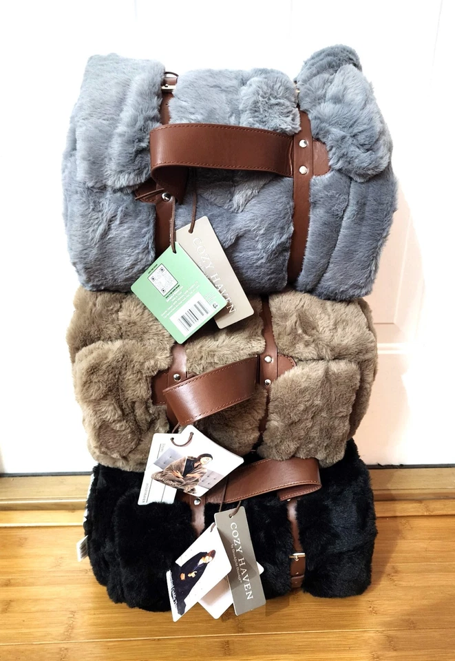 Cozy Heaven by Brookfield Oversized Cuddle Throw Faux Fur Blanket 50"x72" U PICK