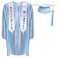 Kindergarten Graduation Cap Gown Stole Package Kids Costume Accessories