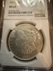 1921 D Morgan Silver Dollar NGC MS62