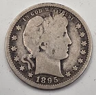 《Silver》1895  USA BARBER QUARTER -- .1808 OZ of SILVER!!!