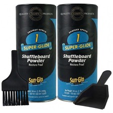 Sun-Glo Shuffleboard Sand - Shuffleboard Wax with Mini Dustpan and Mini Brush...