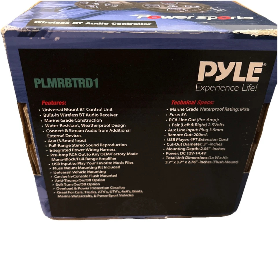 Pyle Amplified Wireless BT Audio Controller - Waterproof-Rated Marine Receiver - Image 2 of 2