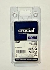 Crucial 16GB DDR5-4800 SO-DIMM Laptop Memory Modules (1x16GB) RAM - New in Box