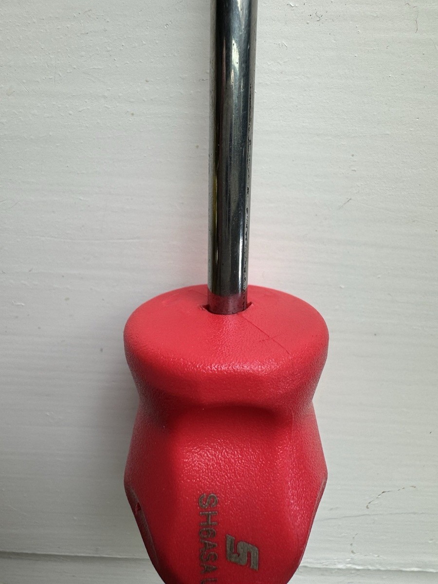 レッドアップ Snap-on Tools USA Red Stubby Hard Screwdriver Handle Scratch Awl