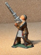Vintage 1930s Barclay Manoil Metal Toy Soldier - ANTI AIRCRAFT MACHINE GUNNER