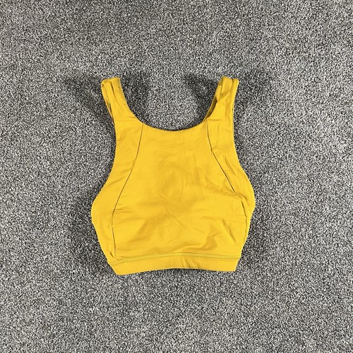 Lululemon Energy Long Line Sports Bra Yellow Medium Support Women’s Approx 6
