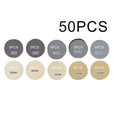 50pcs 3in Sanding Discs Pads 60-10000 Grit 75mm Type Wet/ Dry Sandpaper Discs 0.31 per gallon