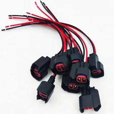 8Pcs Fuel Injector Connector Wiring Plug Clips EV6 EV14 USCAR Pigtail Cut&Splice