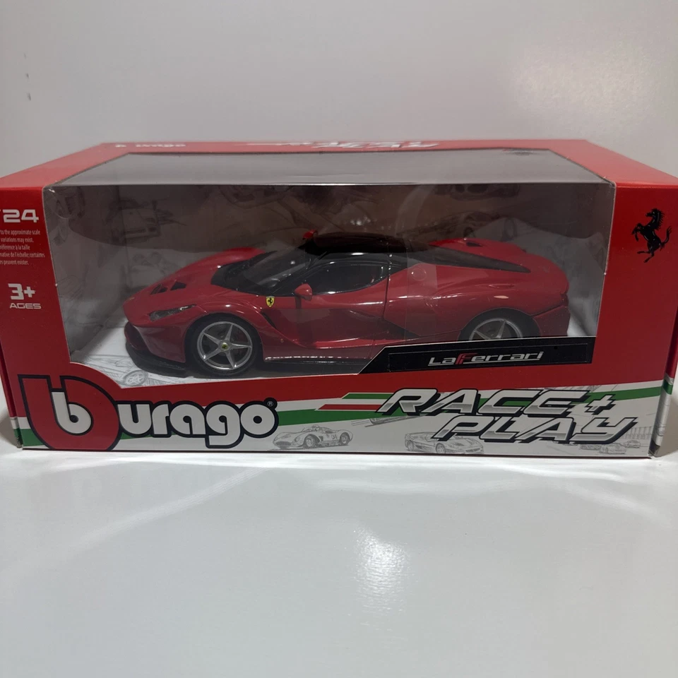 COCHE MODELO FERRARI LAFERRARI F70 ROJO 1:24 DIECAST DE BBURAGO 26001 Foto 4 de 4
