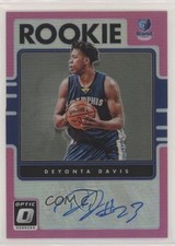 2016 Donruss Optic Rookie Signatures Pink Prizm 5/25 Deyonta Davis #10 Auto ov7