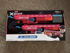Zuru X-Shot Excel Caliber Pump-Action Dart Blaster with 24 Darts, 2-pk, Ages 8 