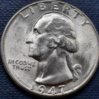 1947 D Washington Quarter 25c Silver BU UNC GEM Brilliant Uncirculated #97294