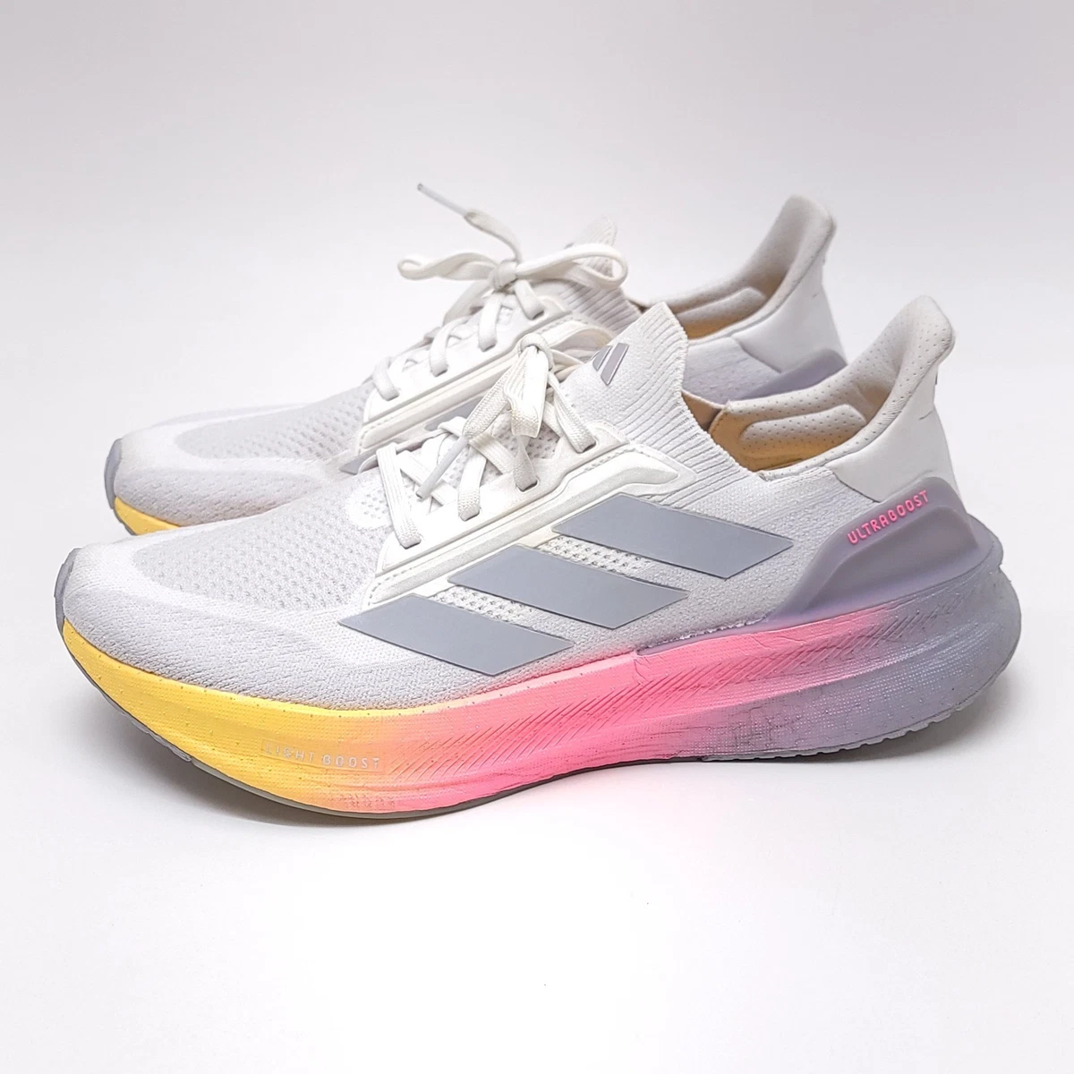 Adidas Ultraboost Light Mens Running Shoes White Pink Yellow IH0636 Size 11 Ultraboost 5x Shoes - White | adidas Hong Kong main image 4