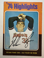 1975 Topps Baseball '74 Highlights Ryan #5 EX+ Vintage nice