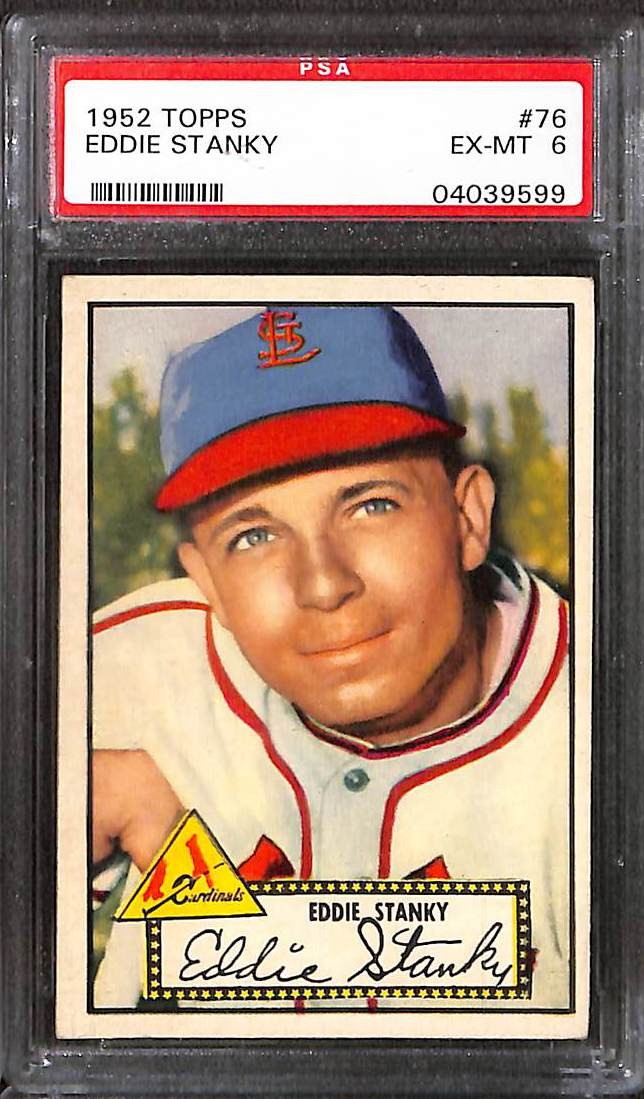 1952 Topps #76 EDDIE STANKY PSA 6 EX-MT 04039599