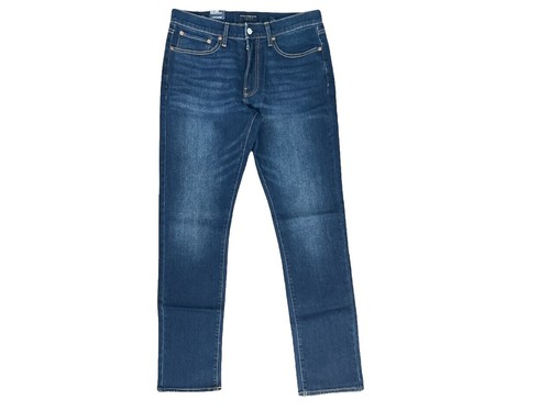Lucky Brand Brooke Straight Mid Rise Jeans Nuovo Castello 7W12664 - Taglia 00/24 Reg, Elasticizzati E Scuri