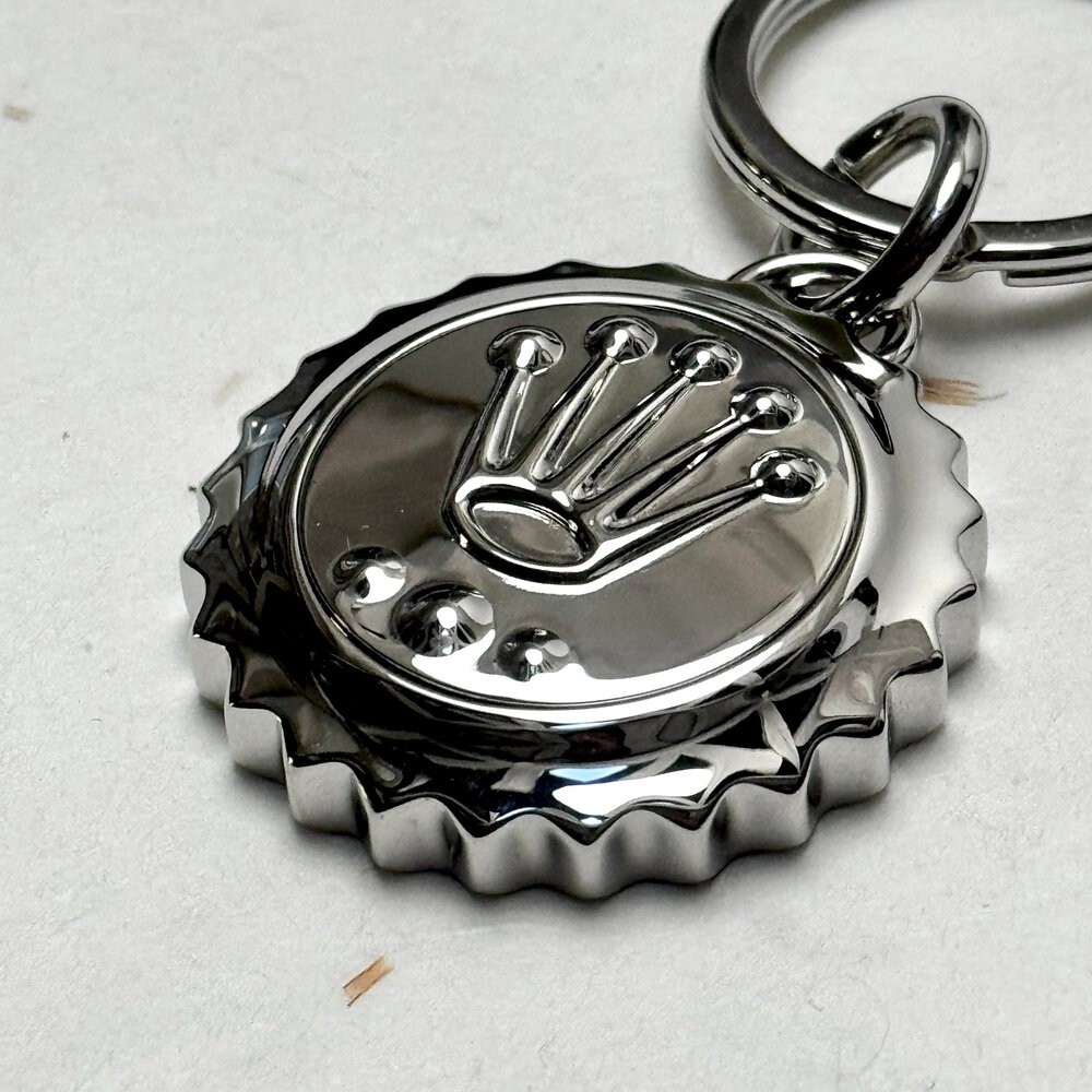 Rolex Silver Triplock Crown Emblem Keyring (Solid in Weight