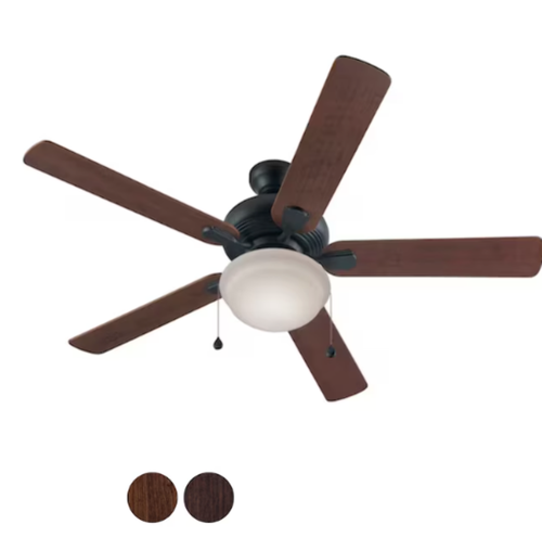 Harbor Breeze Caratuk River 52-Inches Bronze with Cocoa/Nutmeg Blades Indoor Dow