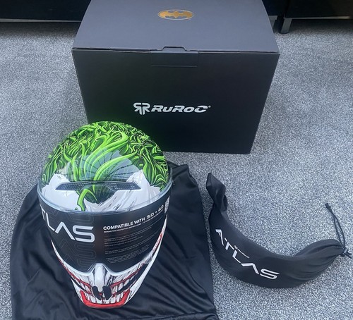 LESS THAN 1/2 PRICE With Free £50 Visor Ruroc Atlas 4.0 Joker Helmet Extra Small - Picture 2 of 6