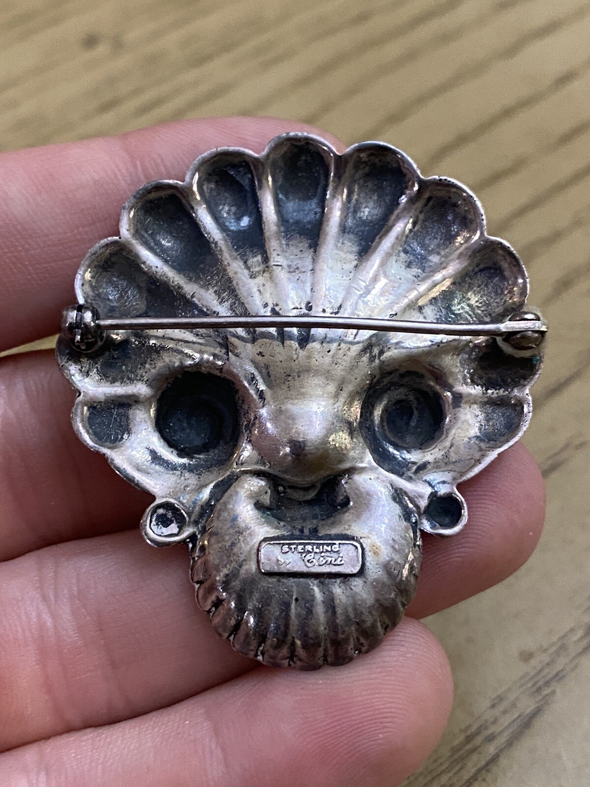 VINTAGE Cini Seashell Casted Solid Pure Sterling … - image 2