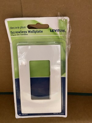 Leviton Plus 1-Gang Screwless Snap-On Decora Wall Plate - White 78477159613 | eBay