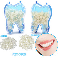 60Pcs/Box Dental Temporary Crown Veneers Anterior/Posterior Veneer Resin Teeth