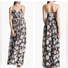 New SACHIN BABI Jessica Floral Print Gown Sz: 6 Ebony Garden