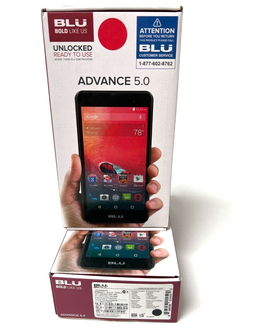 🔥NEW: BLU Advance 5.0 4G LTE GSM Android Touch Smartphone W Charger & Case