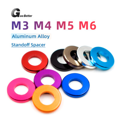 10PCS Aluminium Anodised M3 M4 M5 M6 Metric Colourful Flat Washer Spacer Gasket