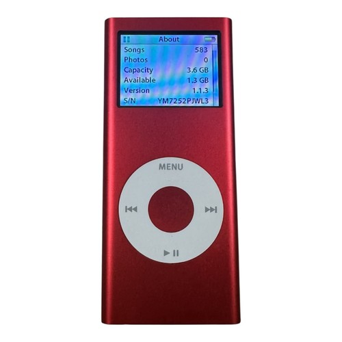 Apple iPod 4GB Nano 2nd Gen Product Red PA725LL A1199 Engraved Tested FREE SHIP - Picture 2 of 9