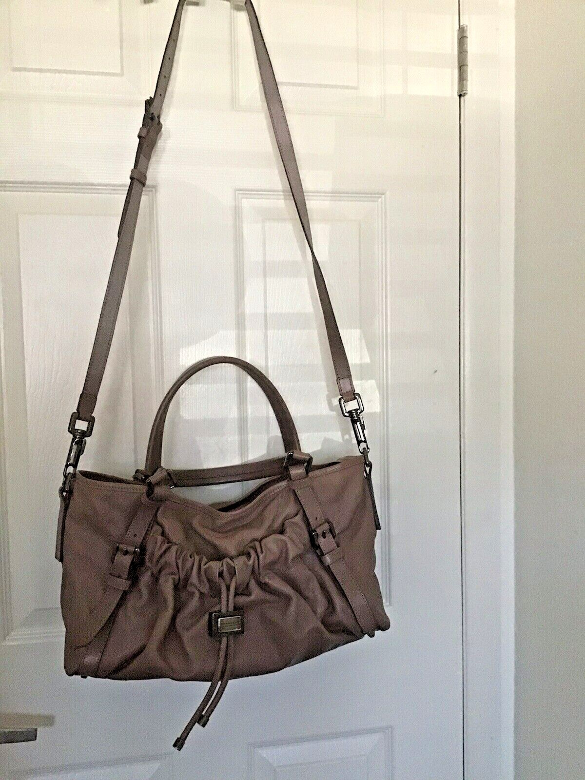 Burberry Taupe Tone Leather Dual Handle/Convertible C… Gem
