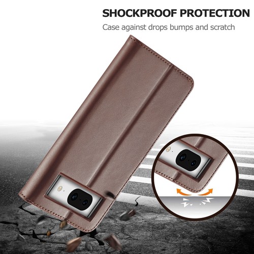 Leather Case For Google Pixel 9 Pro XL 8 Pro 7A Magnetic Flip Card Wallet Cover - Picture 24 of 28