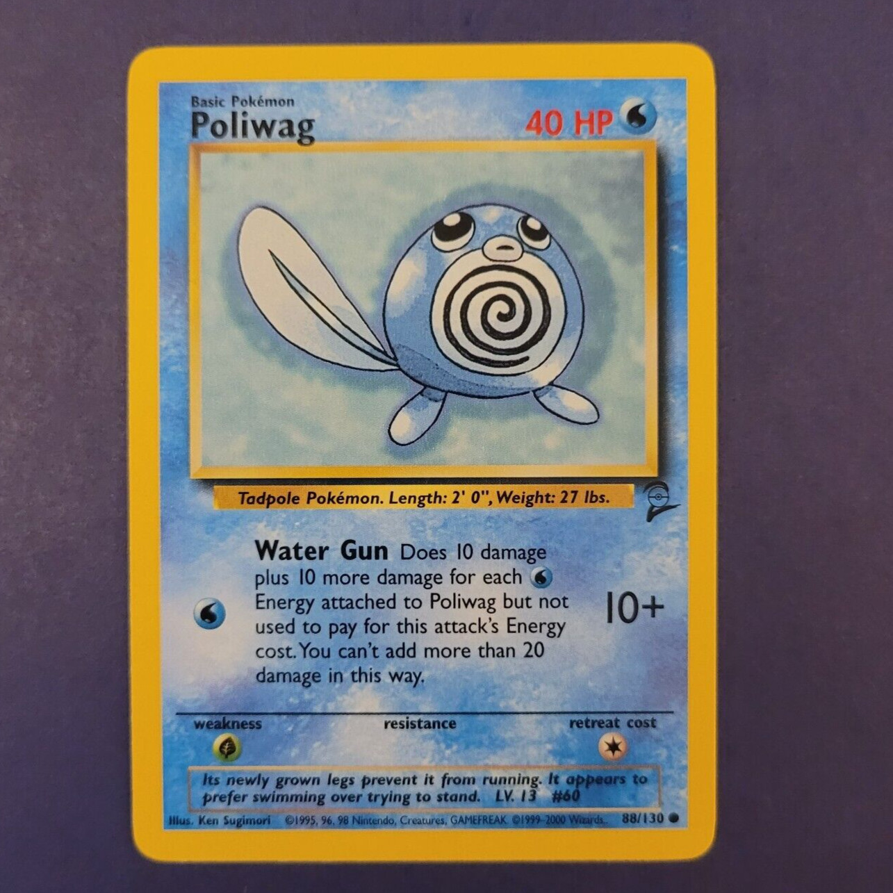 Poliwag - 88/130 - Base Set 2 - Pokemon Card - NM