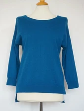 Incashmere 100% Cashmere Peacock Sweater Pullover Size M