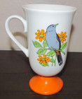 Set of 4 - Vintage Fred Roberts Bird Footed Pedestal Tea Coffee Mugs Wildlife — photo 5
