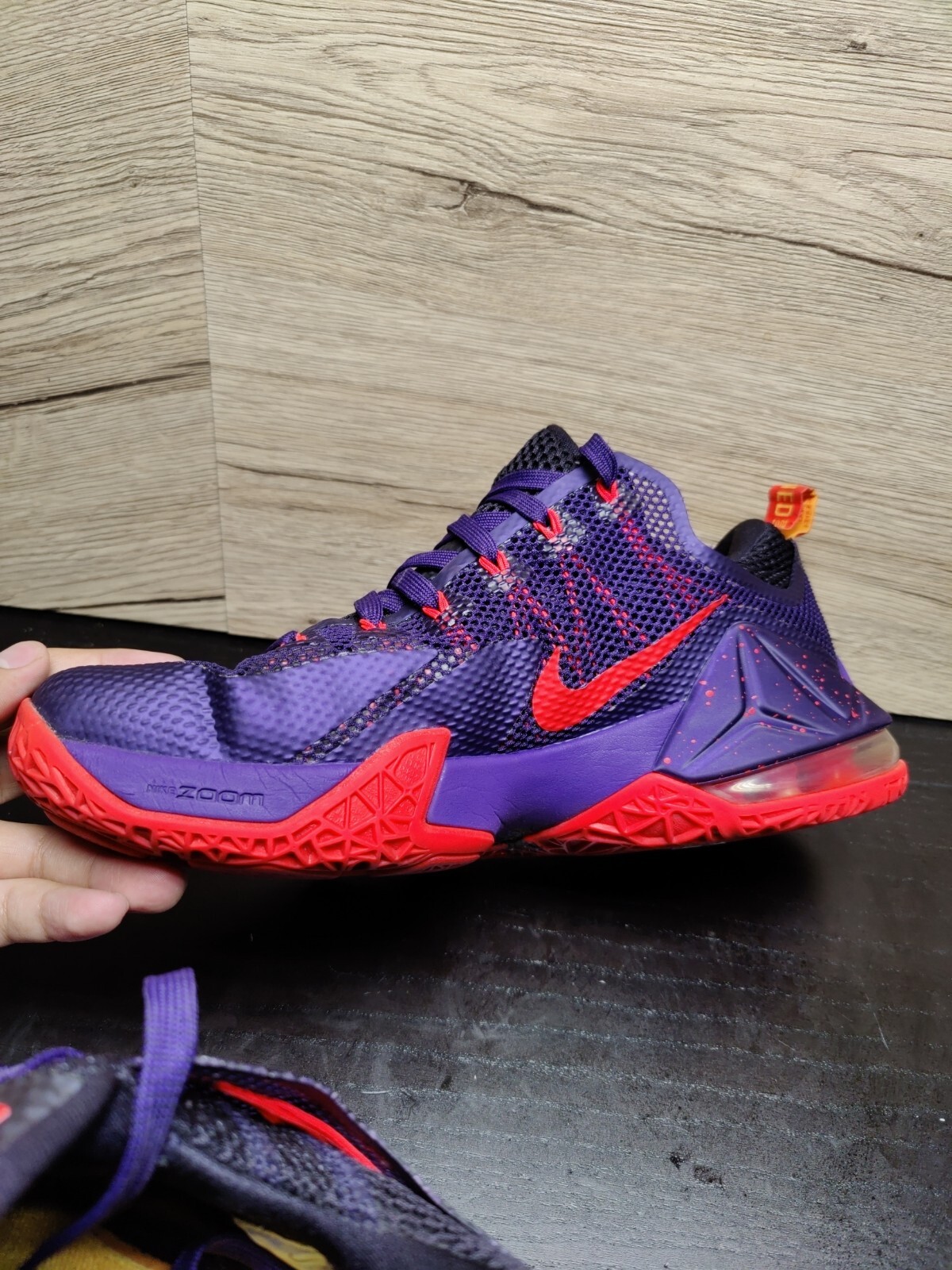 Nike Mens Lebron XII Low Court Purple Basketball Shoe… Gem