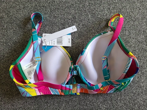 Bleu Rod Beattie Life Of The Party Underwire Bikini Top Tie Front Size 34D NWT - Picture 4 of 4