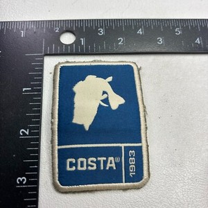 Vtg COSTA 1983 FISHING THEME Patch (Fishing~Angler) 52af