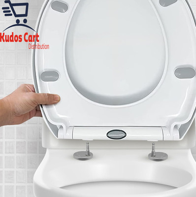 Ovaler WC-Sitz Soft Close verstellbar weiß robust rutschfest universelle Passform