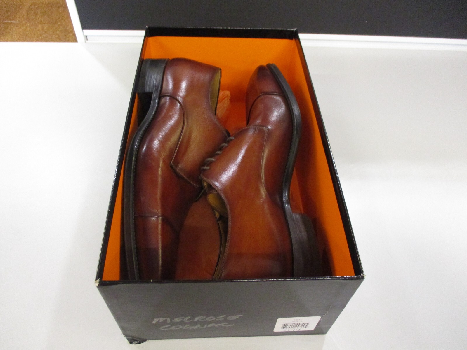 SAOLA Magnanni Melrose Cognac Cap Toe Lacciata taglia 8 (4174)