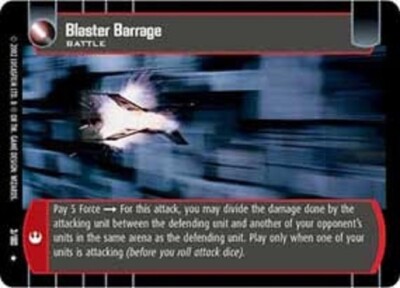 STAR WARS TCG WOTC A NEW HOPE BLASTER BARRAGE 3/180 FOIL M/GEM MINT Tip Top