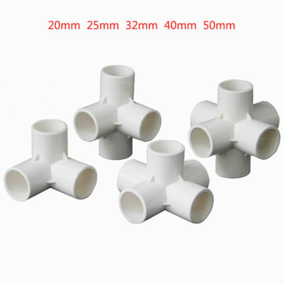 PVC 3/4/5/6-Way Equal Water Supply Pipe Fittings Adapter Connector ID 20mm-50mm