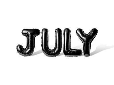 JULY Letter Balloon Banner - July Birthday Birth Month Party Supply Decorations - Image 1 of 4