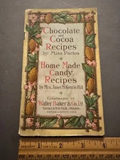 1910 CHOCOLATE AND COCOA RECIPES BY MISS PARLOA & CANDY RECIPES WALTER BAKER CO